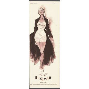 1950 Braemar Underwear Lingerie Sheer Robe Vintage Print Ad Buck Deer Wall Art